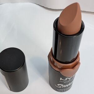NYX Suede Matte Lipstick - Color Dainty Daze. Nude lipstick Shade.